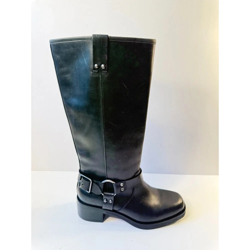 Crown Vintage Womens Boots Black Leather US 6